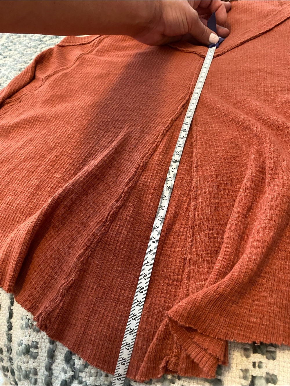 We The Free Rust Ribbed V-Neck Flowy Tank - Picture 6 of 6